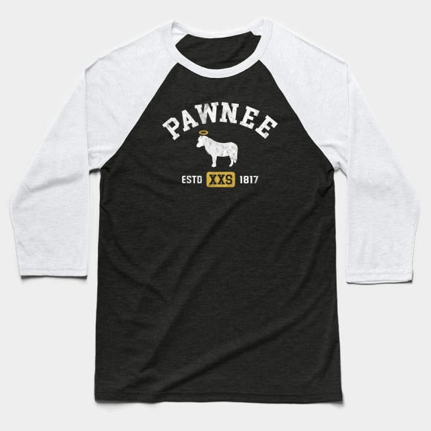 Pawnee Estd 1817 XXS (Parks & Rec) Baseball T-Shirt by gabradoodle